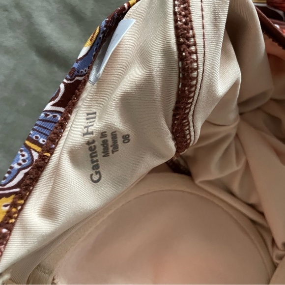 Garnet Hill Floral Strapless One Piece Swimsuit - Picture 3 of 6